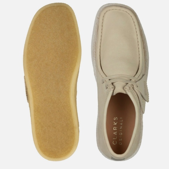 RARE - NWT Clarks Wallabee Cup White Nubuck WOMEN'S US 9 - SOLD OUT Chunky Crepe - Picture 5 of 16
